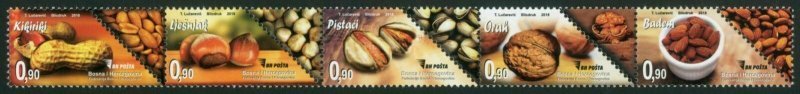 BOSNIA&HER./2018, NUTS Walnuts, Peanuts, Almonds, Pistachios, Hazelnuts, MNH