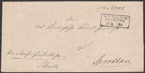 POLAND c1870 Folded official wrapper ex BEUTHEN / LIEGNIZT..................P869