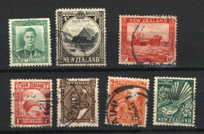 New Zealand  164,185,186,188,190,193,227A used  PD