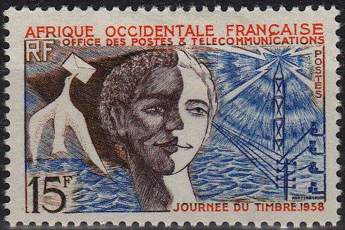 French West Africa Stamp Day (Scott #76) MH