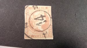 Spain Classic 1856 issue Numeral Cancel Scott# 45