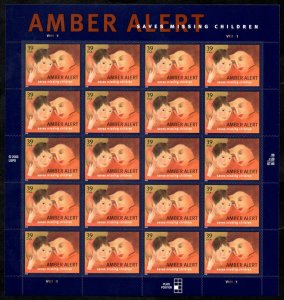 MALACK 4031 VF/XF NH, 39c Amber Alert Sheet, vivid c..MORE.. sheet4031