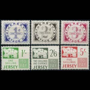 JERSEY 1969 - Scott# J1-6 Map etc. Set of 6 NH