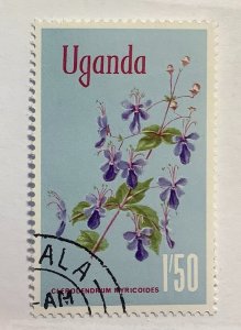 Uganda 1969 Scott 125 used - 1.50sh, Flowers, Clerodendrum myricoides