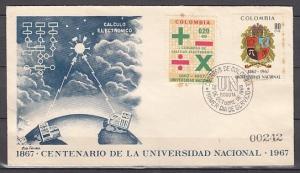 Colombia, Scott cat. 783, C510. Education issue on a First day cover.