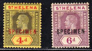 ST-HELENA # 71-72 Mint hinged - SG 83-84 Specimen