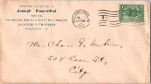 United States Pennsylvania Philadelphia 1913 machine  1c Panama Pacific  Corn...