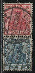 Germany Scott # 124, 123, used, se-tenant, Mi# S29