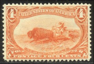 U.S. #287 Mint NH BEAUTY - 1898 4c Trans-Mississippi