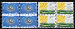 UNITED NATIONS - SC# 348-49 B/4   FVF/MNH 1981