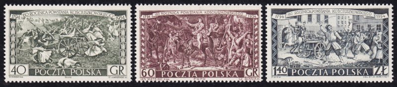 Poland Scott 657-659 (1954) Mint NH VF Complete Set C 