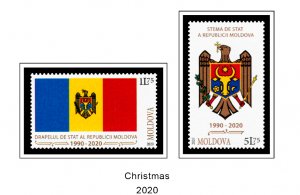 COLOR PRINTED MOLDOVA 2011-2020 STAMP ALBUM PAGES (52 illustrated pages)