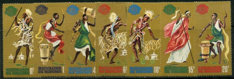 BURUNDI Sc#88-94a 1964 Dancers & Drummers Perf & Imperf Sets Complete Mint NH