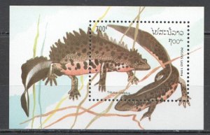 Wb196 1994 Laos Newts Fauna Marine Life Reptiles Bl Mnh