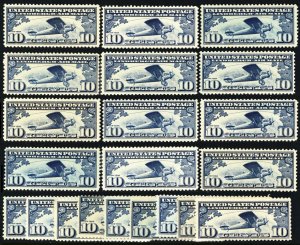 C10, Mint LH FVF WHOLESALE Group of 21 Stamps CV $147.00 - Stuart Katz