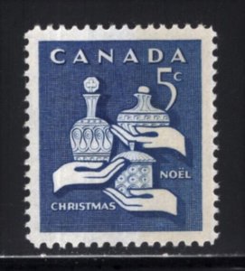 Canada 1965 Christmas 5c Tag Error One Bar MNH Signed Bileski #444p