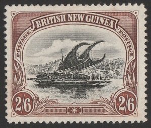 PAPUA 1901 BNG Lakatoi 2/6 black & brown wmk horizontal.