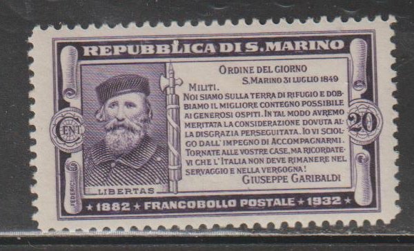 San Marino   SC  144  Mint  Hinged