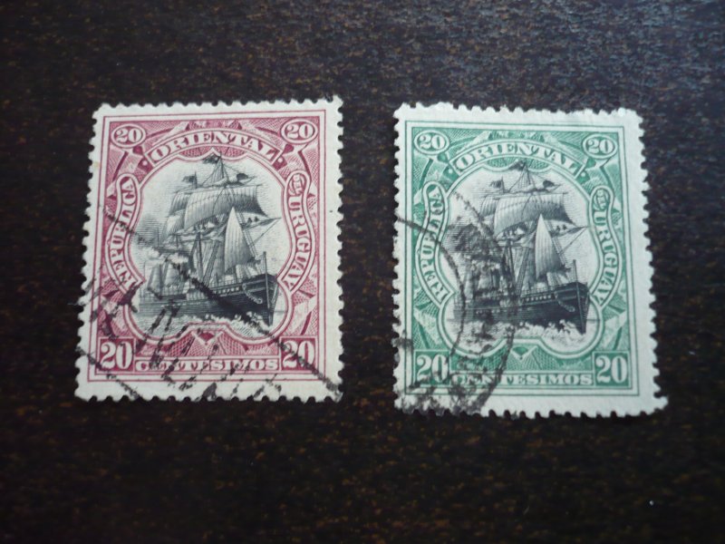 Stamps - Uruguay - Scott# 118-119 - Used Part Set of 2 Stamps