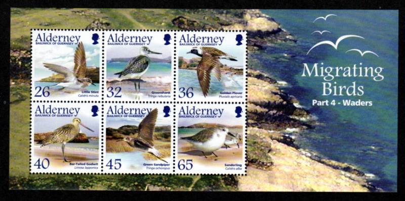 Alderney 261a Mint NH S/S Migrating Birds!