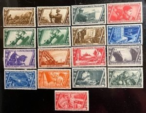 Italy Scott# 290-305 Unused F/XF H Lot of 17 Cat $203.90