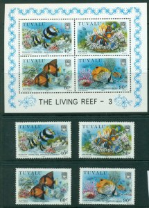 Tuvalu 1989 Marine Life III + MS MUH Lot20408