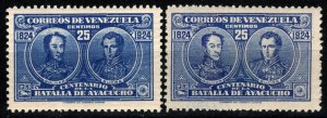 Venezuela #286, 286A  F-VF Unused CV $6.25