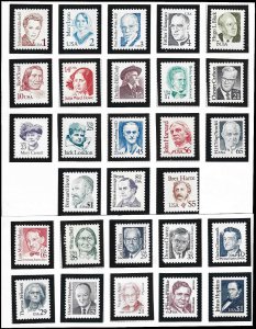 PCBstamps   US 1986-1994 Great Americana Issue (2168-2196) (28), MNH, (3)
