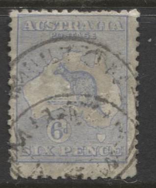 Australia - Scott 48 - Kangaroo -1915 - FU - Wmk 10 - Die II - 6d Stamp