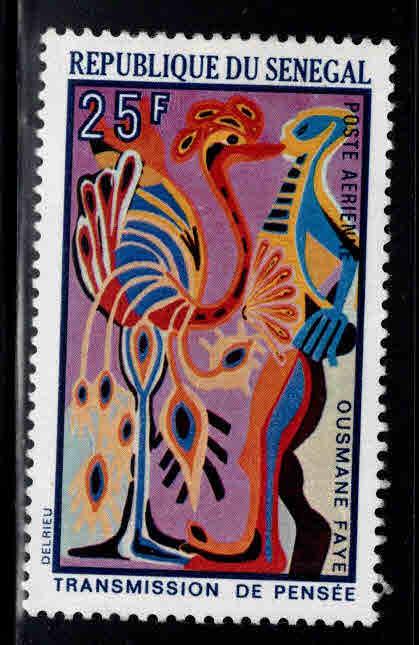 Senegal Scott C72 MH* Airmail 1969 Art stamp