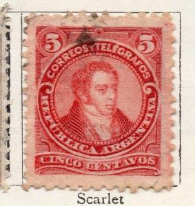 Argentina 1889 Early Issue Fine Used 5c. 096412