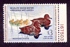 airpost's Scott #RW27 with Plate No., Mint, Hinged.