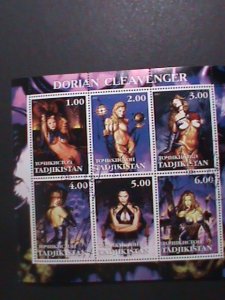 TAJIKISTAN STAMP:2001 FAMOUS NUDE PAINTING CTO-STAMP S/S SHEET-VERY FINE