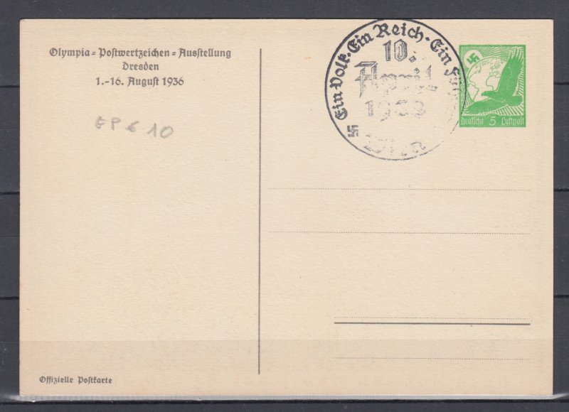 Third Reich Propaganda Postcard Zeppelin 1936