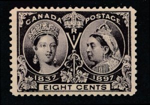 CANADA #56 MINT VF LIGHT HINGED (LH) 8c VIOLET JUBILEE