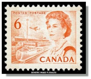Canada - 459biv HB, DEX MNH - QE II & Transportation (1968) 6¢