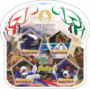 Stamps. Olympic Games Paris 2024 Judo 2020 year, 1 sheets  perforated  NEW
