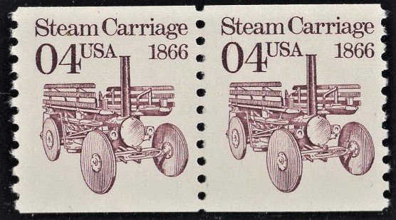 US 2451 MNH VF 04 Cent Steam Carriage 1866 Pair