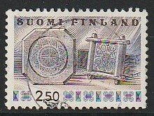 1976 Finland - Sc 568 - used VF - 1 single - perf 11.5 - Cheese Frames