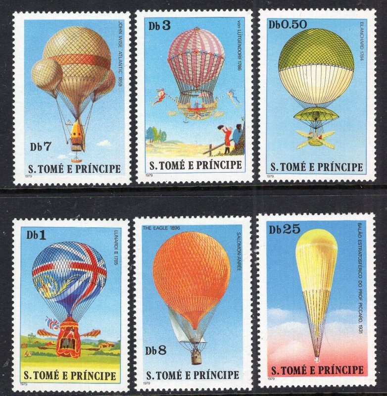 Sao Tome and Principe 555-560 Hot Air Balloons MNH VF