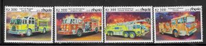 Angola #1580-1583  300kz Fire Trucks 2019 (MNH) CV $7.50