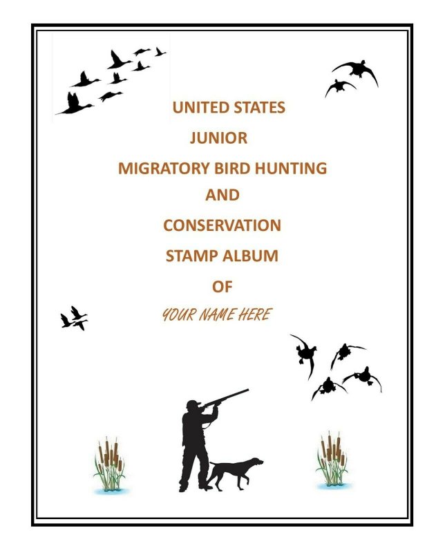 Mac's 1993-current PLATE SINGLE Junior Duck Stamp Album Personalized with name 