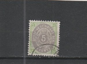 Danish West Indies  Scott#  8a  Used  (1876 Numeral of Value)