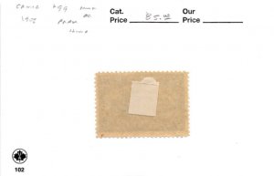 Canada, Postage Stamp, #99 Mint Hinged, 1908 Champlain Home (AG)