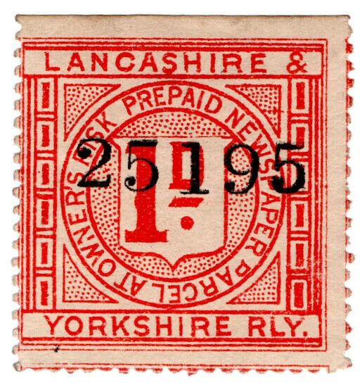 (I.B) Lancashire & Yorkshire Railway : Prepaid Newspaper Parcel 1d