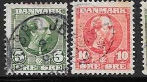 Denmark  #70-71 King Christian IX  (U) CV $1.10