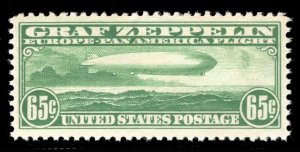 MOMEN: US STAMPS #C13 GRAF ZEPPELIN MINT OG NH VF/XF+ LOT #78551 