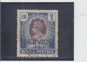 Burma  Scott#  O24  Used  (1939 Official)