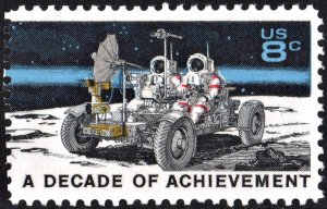 SC#1435 8¢ Space Achievements: Lunar Rover and Astronauts Single (1971) MNH