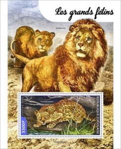 Togo - 2022 Big Cats, African Leopard - Stamp Souvenir Sheet - TG220220b1